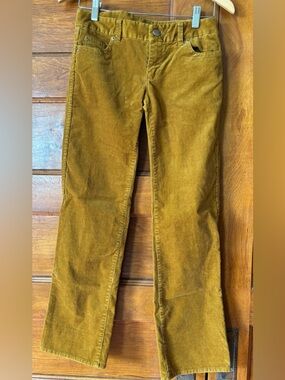 J. Crew Mustard Corduroy Straight Leg Pants